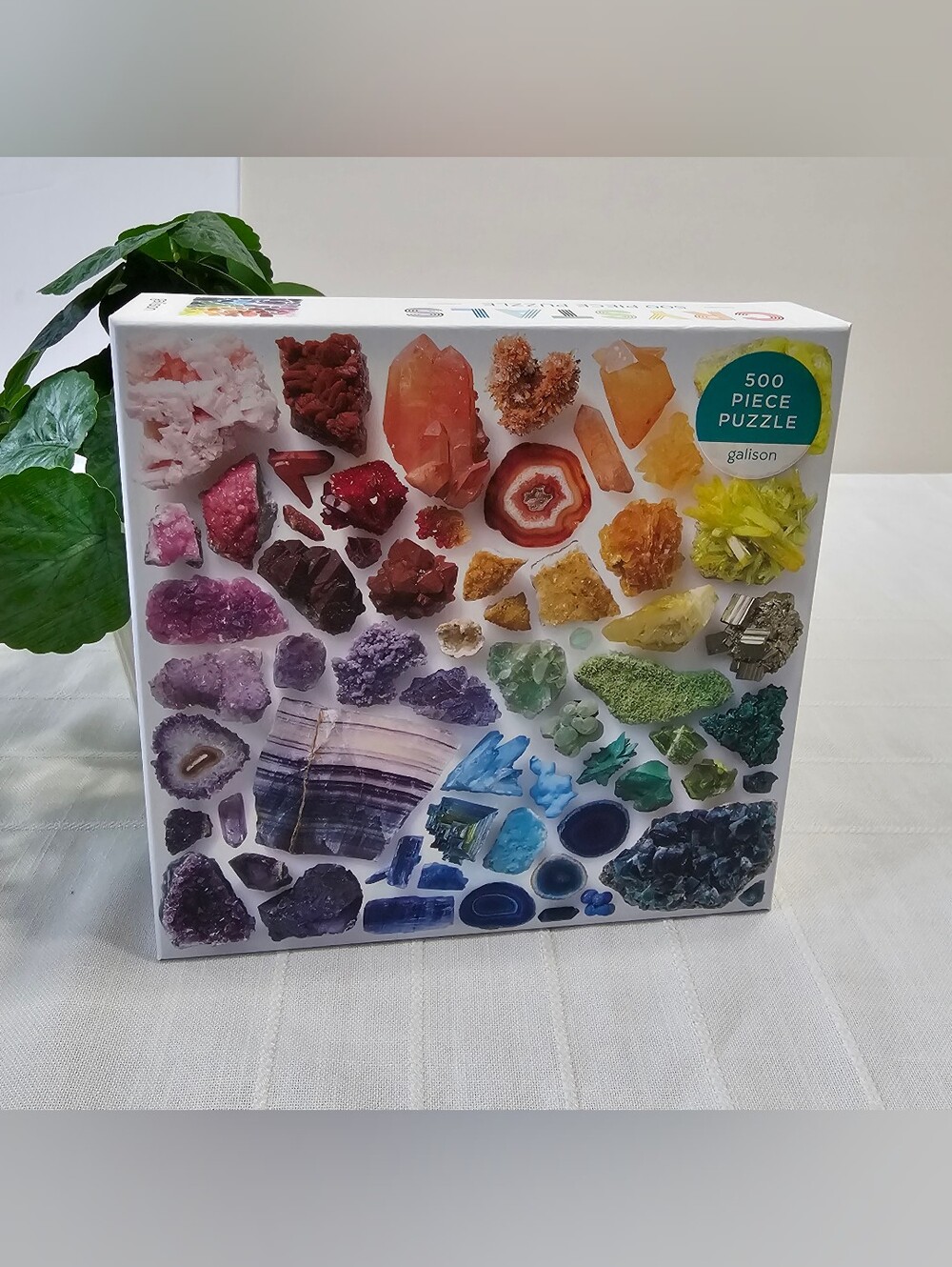 Galison Rainbow Crystals 500 Piece Jigsaw Puzzle